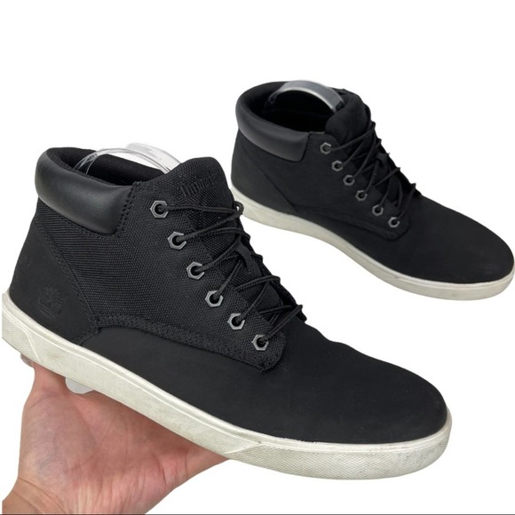 Timberland Other - Timberland Men's Groveton Plain-toe Chukka High Top Sneakers Shoes Black Size 10